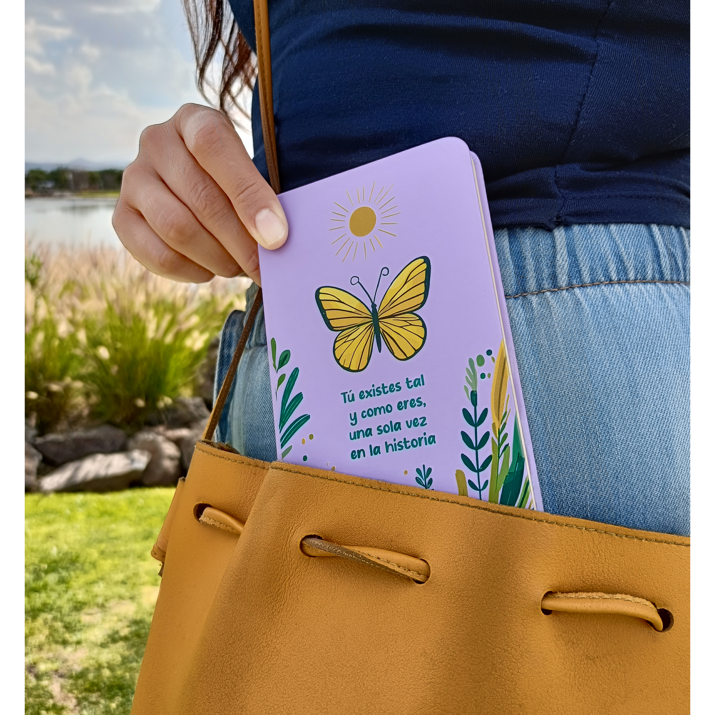 Libreta de bolsillo "Tú existes tal y como eres, una sola vez en la historia"